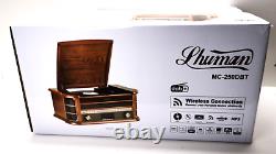 SHURMAN MC-250DB Wooden retro hifi DAB USB CD Cassette and Turntable New In Box