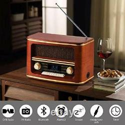 Shuman Retro Wood FM/DAB+(Plus) Digital Radio Loud Volume with Wireless