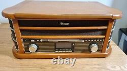 Shuman Vintage 8-in-1 Retro Turntable CD DAB FM Radio Tape USB & Wireless Player