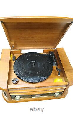 Shuman retro hifi stereo system with turntable