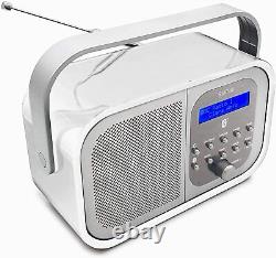 Smith-Style Retro H1 DAB+ FM DAB Digital Radio Bluetooth Portable White