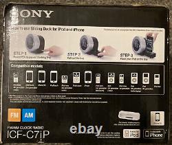 Sony ICF-C7IP Clock Radio for iPod and iPhone / Brand New