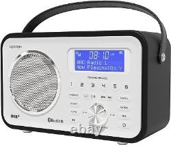 Spitalfields 2 Retro DAB/DAB+ Digital FM Portable Radio Alarm Clock Black