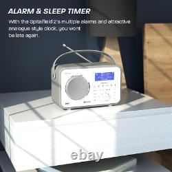 Spitalfields 2 Retro DAB/DAB+ Digital FM Portable Radio Alarm Clock Bluetoot