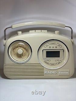Steepletone Devon Retro DAB Radio 2 Band Radio With AUX Cream Never Used