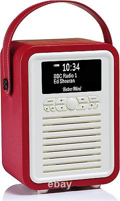 Superior Retro Mini DAB Radio with Bluetooth, Radio Alarm Clock with