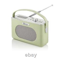Swan Retro Dab Bluetooth Radio Green