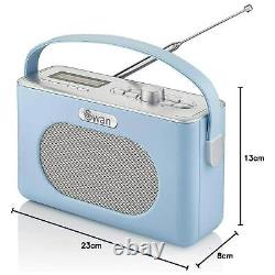 Swan SRA43010BLN Retro DAB Bluetooth Radio in Blue 20 Presets