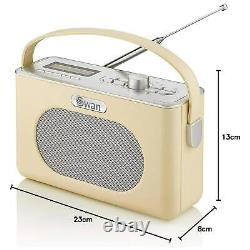 Swan SRA43010CN Retro DAB Bluetooth Radio in Cream 20 Presets