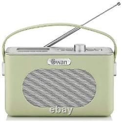 Swan SRA43010GN Retro DAB Bluetooth Radio in Green 20 Presets