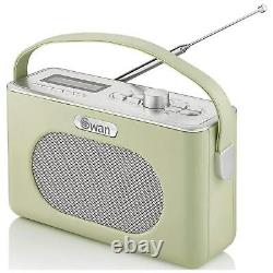 Swan SRA43010GN Retro DAB Bluetooth Radio in Green 20 Presets