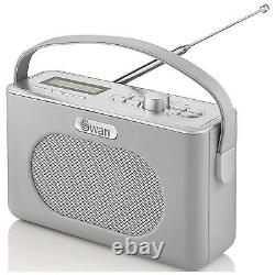 Swan SRA43010GRN Retro DAB Bluetooth Radio in Grey 20 Presets