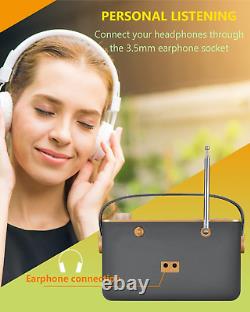 UEME Retro DAB/DAB+ FM Wireless Portable Radio with Bluetooth (Cream)