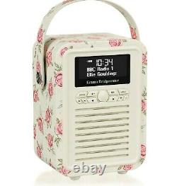 VQ Emma Bridgewater Retro Vintage DAB Rose & Bee Portable Radio Bluetooth