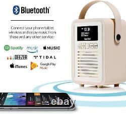 VQ Portable Retro Mini DAB and DAB+ Digital Radio with FM, Bluetooth, Au
