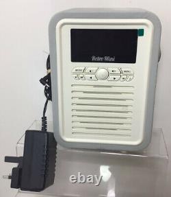 VQ Retro Mini DAB/DAB + Digital & FM Portable Radio Bluetooth Light Grey