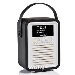 VQ Retro Mini DAB+ Digital FM Portable Radio/Bluetooth Speaker Black Music/Audio