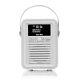 Vq Retro Mini Dab+ Digital Fm Radio Bluetooth Speaker, Alarm Clock White