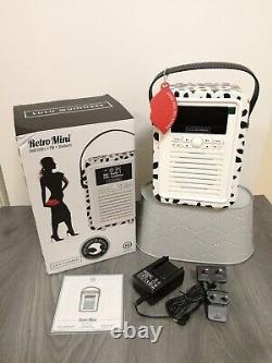 VQ Retro Mini DAB+ FM Radio with Bluetooth Speaker Lulu Guinness Black Lip