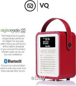 VQ Retro Mini DAB Radio with Bluetooth, Radio Alarm Clock with FM