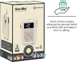 VQ Retro Mini DAB Radio with Bluetooth, Radio Alarm Clock with FM Supportability