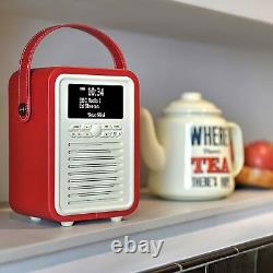 VQ Retro Mini DAB and DAB+ Digital Radio with FM, Bluetooth, Aux, USB, Alarm Clock