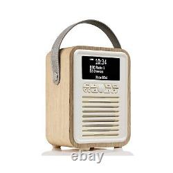VQ Retro Mini Portable DAB & FM Radio with Bluetooth in Oak