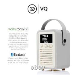 VQ Retro Mini Portable Dab Radio with Bluetooth Speaker and Aux Dab+ FM Bedsid