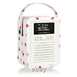 ViewQuest VQMINIEBPH Emma Bridgewater Retro Mini DAB Radio in Pink Hearts
