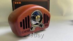 Vintage Style Radio Retro Bluetooth Speaker Cherry Wood AM FM BT Radio