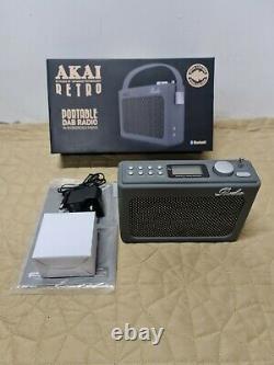 Akai Retro Portable Dab Radio Bluetooth Aux Sd Téléphone Fm Am Brilliant Radio