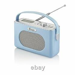 Blue Retro Radio, Sortie De Puissance 3w, 24 Heures D'horloge De Réglage Automatique