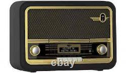Bush Classic Super Retro Bluetooth Dab Fm Radio Avec Secteur D'alarme Alimenté Brown