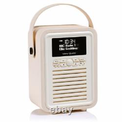 Crème Rétro Mini Dab+ Radio/bluetooth Haut-parleur Portable Sans Fil Pour Iphone Ipad