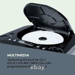 Dab CD Radio Clock Mp3 Player Retro Home Audio Portable LCD Display Noir