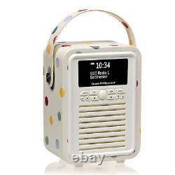 Dab+ Radio Bluetooth Réveil Fm Retro Mini Par Vq Emma Bridgewater Polka Dot