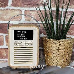 Enceinte radio Bluetooth DAB DAB+ FM & Alarme rétro Mini par VQ Oak REFURB