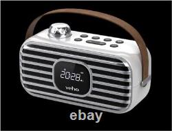 Ensemble haut-parleur sans fil et radio Dab Veho Md-1 Bnib style rétro (prix de vente recommandé d'origine 249 £)