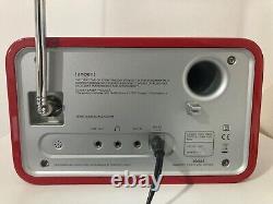 Ferrari Red, Tangent Cinque Retro Cd/dab Clock Radio L 21 CM H 12,5 CM D 20 CM