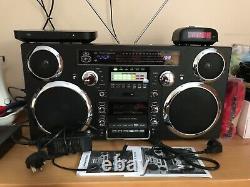 Gpo Brooklyn Dab/fm Radio Portable Music Boombox Black