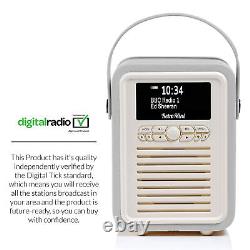 Haut-parleur rétro mini DAB DAB+ Radio Bluetooth FM et Alarme gris par VQ