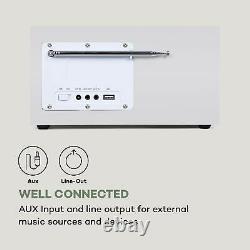 Internet Radio Dab Wi Fi Bluetooth Usb Home Audio Portable Fm Alarme Retro Blanc