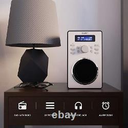 Majorité Barton II Rétro DAB/DAB+ Radio FM numérique avec horloge/réveil en bois