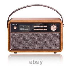 RETRO D1 Radio Vintage DAB/FM avec Haut-parleur Bluetooth et Alarme de Chevet Télécommandée
