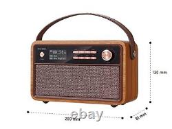 ROXEL RETRO D1 Radio rétro vintage DAB/FM sans fil avec haut-parleur et réveil de chevet