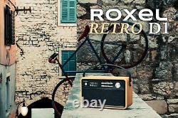 ROXEL RETRO D1 Radio-réveil Bluetooth vintage DAB/FM avec haut-parleur et horloge de chevet