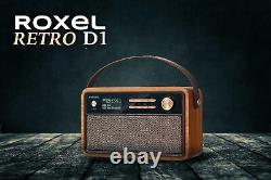 ROXEL RETRO D1 Radio vintage DAB/FM sans fil Haut-parleur réveil de chevet