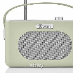 Radio Bluetooth portable Swan Retro DAB 3W stéréo audio avec affichage LCD et réveil