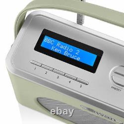 Radio Bluetooth portable Swan Retro DAB 3W stéréo audio avec affichage LCD et réveil