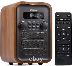 Radio DAB-48 Bluetooth DAB avec télécommande Radio numérique DAB/DAB+ Mains Po